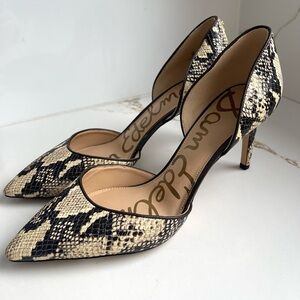 Sam Edelman Telsa d'Orsay heels snakeskin size 9 NWT